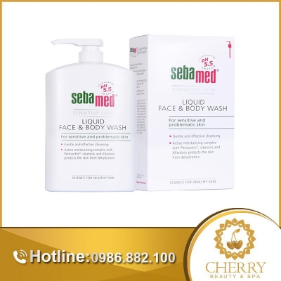 Sữa rửa mặt và tắm toàn thân Sebamed pH5.5 làm sạch da, giúp da trắng khỏe mịn màng