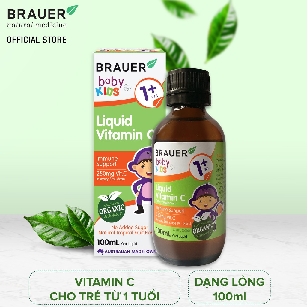 Thành Phần Brauer Baby & Kids Liquid Vitamin C: