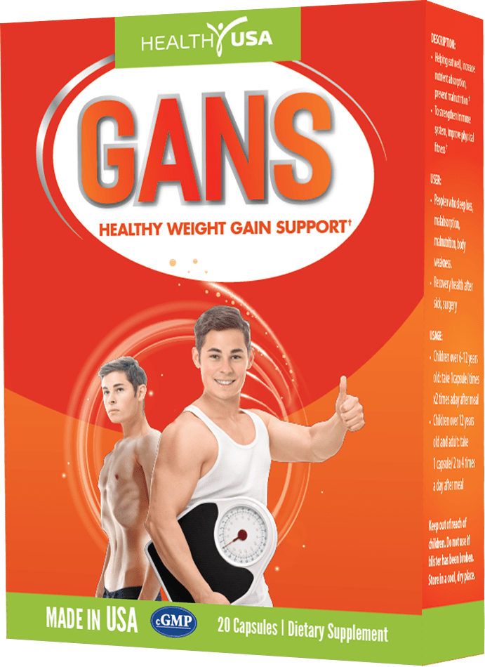 Cách dùng HEALTHY USA GANS Healthy Weight Gain Support