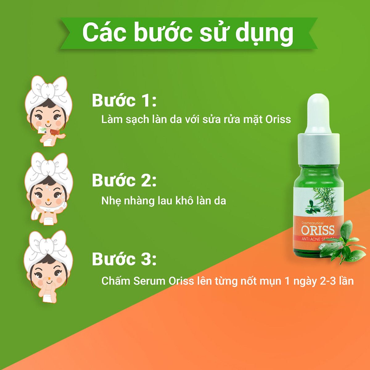 Cách Dùng Oriss Anti Acne Serum