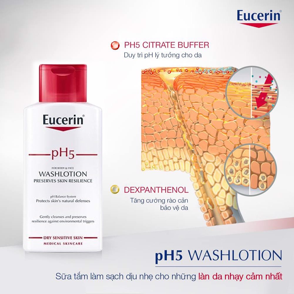 cherry spa công dụng Eucerin PH5 WASHLOTION
