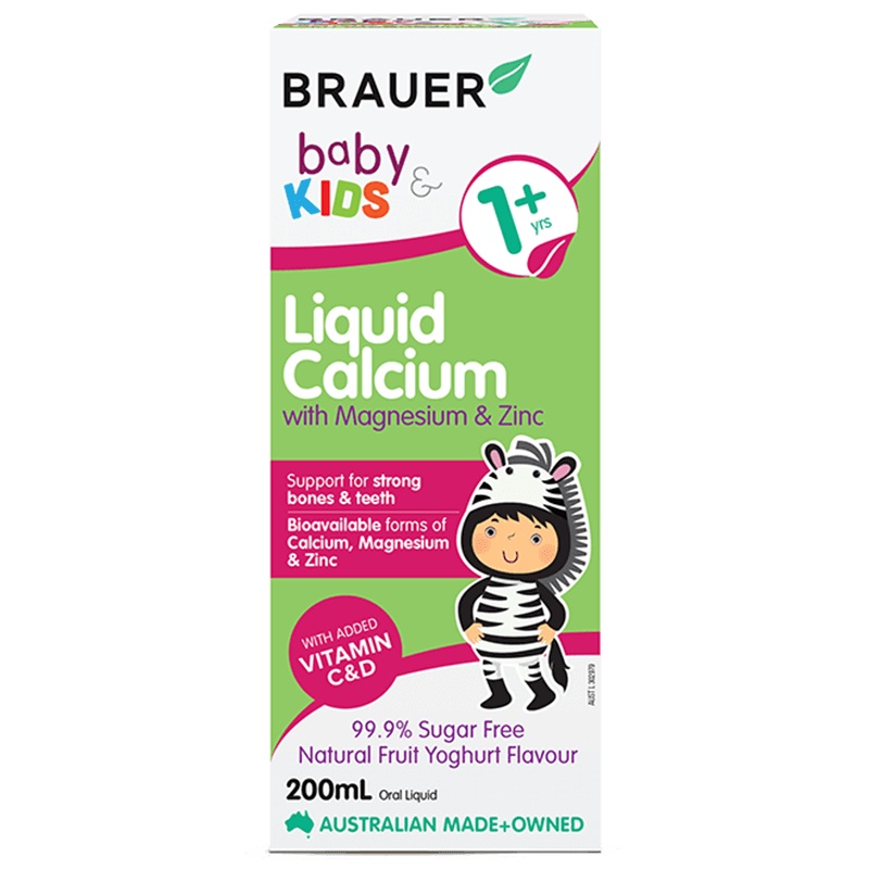 cherry spa công dụng Siro Brauer Baby & Kids Liquid Milk Calcium