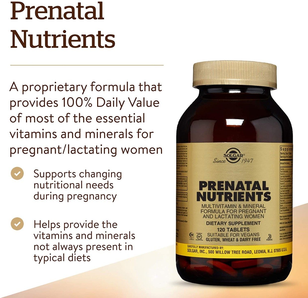 cherry spa công dụng Solgar Prenatal Nutrients