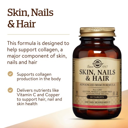 cherry spa công dụng Solgar Skin, Nails & Hair Advanced MSM Formula
