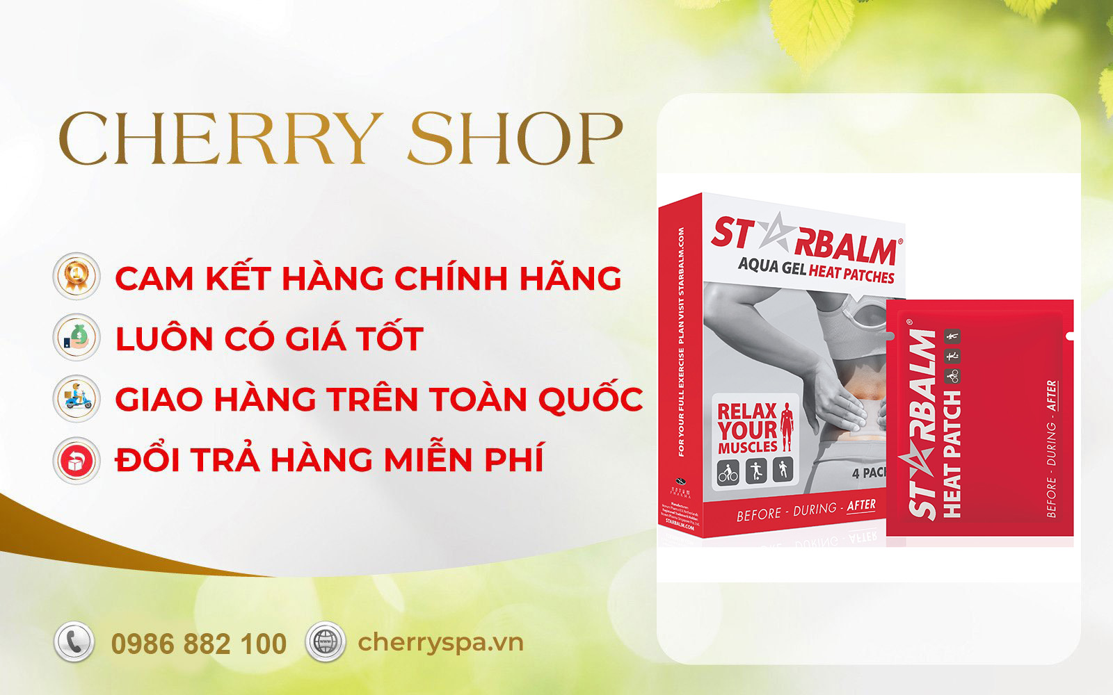 cherry spa hướng dẫn sử dụng STARBALM