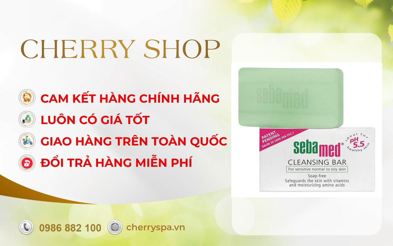 cherry spa đổi trả hàng Sebamed pH5.5