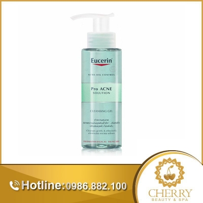 Sản phẩm Eucerin Pro Acne Cleansing Gel giúp sạch nhờn và làm dịu bề mặt da