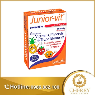 Sản phẩm HealthAid Junior Vit hỗ trợ tăng cường sức khỏe & sự phát triển của trẻ