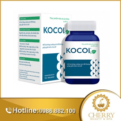 Sản phẩm KOCOL hỗ trợ tăng cường sức đề kháng, giúp giải cảm và hạ sốt hộp 80 viên