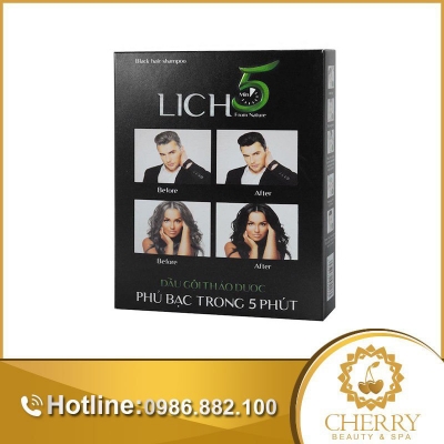 Dầu gội đen tóc LICH5 giúp tóc đen hiệu quả