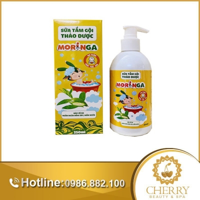 Sữa tắm gội thảo dược Moringa bảo vệ da, ngăn ngừa rôm sảy và mẫn ngứa