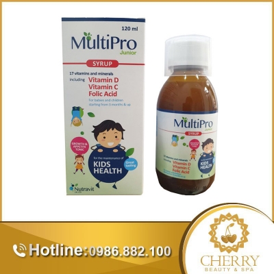 Sản phẩm MultiPro Junior Syrup cải thiện biếng ăn và suy dinh dưỡng ở trẻ