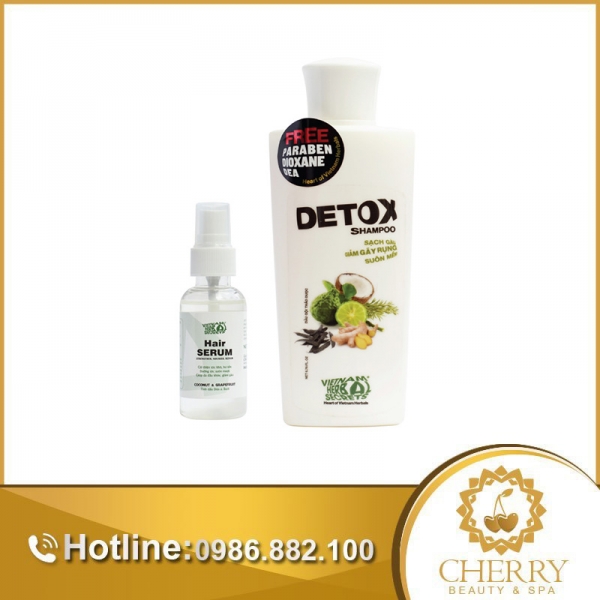 Dầu Gội Thảo Dược Detox Shampoo giúp tóc suôn mềm, sạch gàu và giảm gãy rụng
